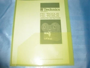 TECHNICS RS-1500/06 REEL TO REEL OPERATING INSTRUCTIONS FREE SAME DAY SHIPPING - Picture 1 of 1