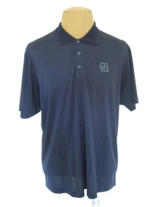 NORTH CAROLINA TAR HEELS IZOD POLO SHIRT ADULT MENS XL BLUE with stripes - Picture 1 of 4