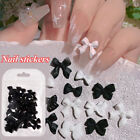 Manicure Nail Jewelry Tips Nail Rhinestones DIY Decoration 3D Nail Ribbon Bow #