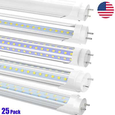 25 Pack T8 4FT LED Tube Light Bulbs 22W 28W 60W G13 LED Shop Lights 5000K~6500K - Image 1 of 4