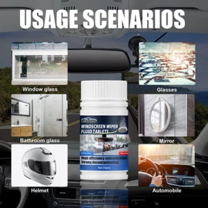 50Pcs Windshield Washer Fluid Tablets Wiper Fluid Concentrate Windscreen Wash - Picture 1 of 10