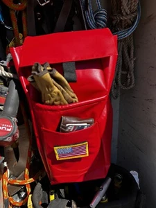 Lineman Tools, Glove Bag Red w/ Flag, Lineman Bag - Picture 1 of 6
