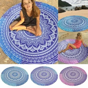 Mandala Round Tapestry Indian Wall Hanging Bohemian Beach Throw Blanket Mat - Picture 1 of 14
