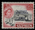 Cyprus Qeii Sg195, 30M Black & Carmine-Lake, Nh Mint.