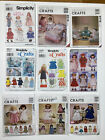 9-New Uncut Doll Clothing Craft Sewing Patterns 18" Doll