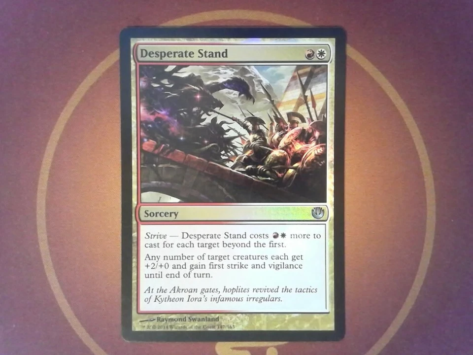 Foil Desperate Stand - Journey into Nyx - Magic the Gathering mtg Multi - Image 1 of 1