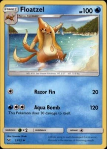 2x (SL01-023 PARALLEL FOIL) Floatzel (U) Pokemon Shining Legends Card # 23 - Picture 1 of 1