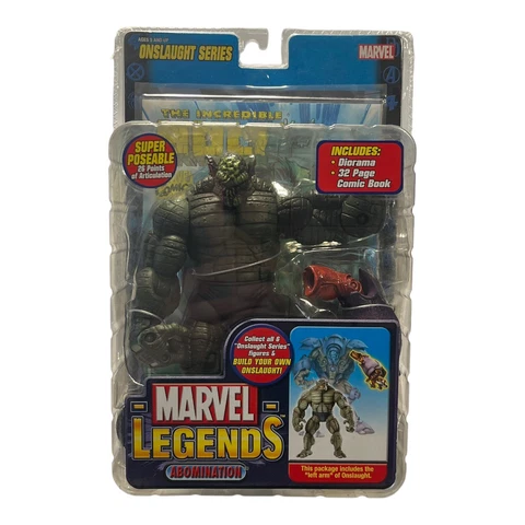 ABOMINATION Marvel Legends, Onslaught Series Bonus Diorama Comic Book NEW Cover