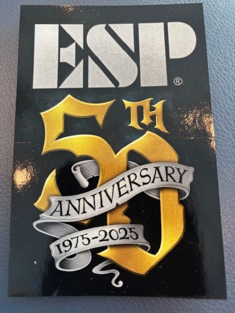 ESP Guitars Bases 50TH ANNIVERSARY Sticker 3.5x5