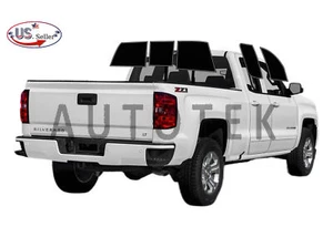 PreCut Window Film For Chevy Silverado 1500 Crew Cab 2014-2018 Any Tint Shade - Picture 1 of 11