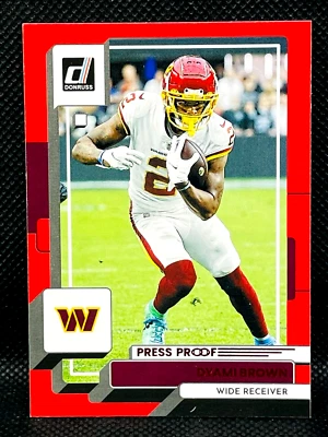 2022 Panini Donruss NFL - DYAMI BROWN #178 - Red Press Proof Parallel COMMANDERS - Image 1 of 2