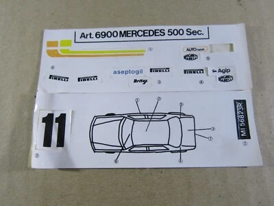 948T Board Decal 6900 for Mercedes 500 Dry #11 Advertising Pirelli Aseptogil - Image 1 of 2