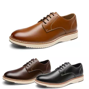 Men's Crossflex Casual Dress Shoes Business Formal Oxfords Lace-Up Sneaker 7-13 - Picture 1 of 28