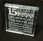 15 lat małżeństwa rocznica ślubu miłość przycisk do papieru dekoracja biurka blok prezent