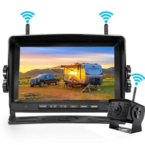 Wireless RV Truck Rear View Kit 7" 1080P Monitor Digital Reversing Backup Camera - Picture 1 of 11