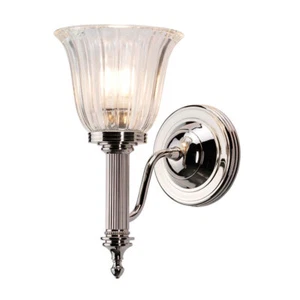 Lampada da Parete Luce Specchio LED Pavimento Vetro Bagno Argento IP44 - Foto 1 di 4