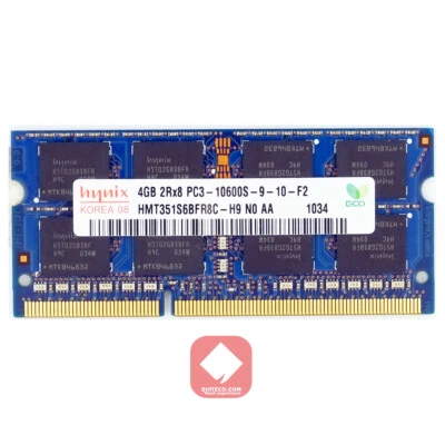 Ram 4 GB Notebook Computer DDR3 PC3-10600s Hynix HMT351S6BFR8C-H9 1333Mhz - Immagine 1 di 2
