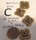 4pc Swarovski Square Brass 19mm Filigree Sew on Rhinestone Jewelry Findings lot