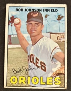 1967 Topps Bob Johnson Baseball Card #38 Orioles IF Poor Creased Stained O/C - Picture 1 of 2
