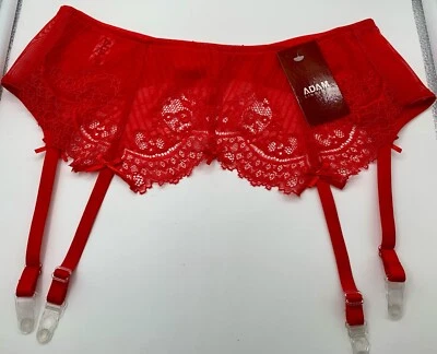 Strapsgürtel Strumpfhalter Hüfthalter rot Spitze Qualität Dessous aus Europa NEU - Bild 1 von 4