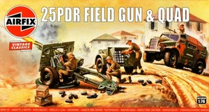 AIRFIX Vintage Classics A01305V. 25pdr Field Gun & Quad. 1/76 scale  Kit - Picture 1 of 6