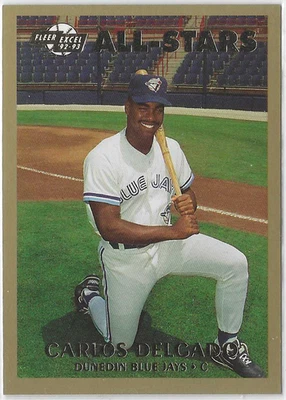 Fleer Excel #6 1992-93 Carlos Delgado radiocontrol All-Stars inserto Dunedin Blue Jays casi nuevo Foto 1 de 2