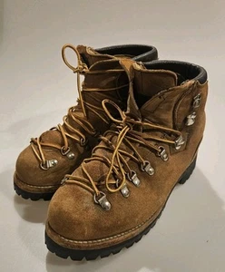 VTG DEXTER MOUNTAINEERING ALPINE HIKING BOOTS BROWN SUEDE LEATHER Men's Sz. 9.5 - Picture 1 of 11