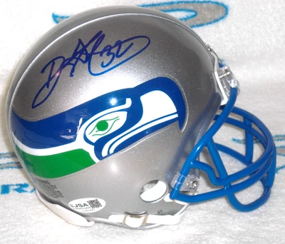 RICKY WATTERS SIGNED SEATTLE SEAHAWKS 1983-2001 THRBK MINI HELMET - J.S.A Cert. - Image 1 of 4