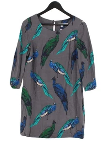 Boden Women's Midi Dress UK 10 Grey Silk with Polyester, Viscose T-Shirt Dress - Picture 1 of 5