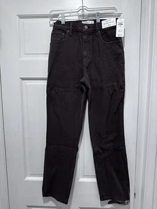 ABERCROMBIE & FITCH Brown THE '90s RELAXED JEAN HIGH RISE Jeans Sz 26/2 Reg - Picture 1 of 3