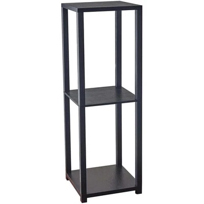 Pedestal alto chapa PVC madera negra Adesso AR3511-01 Lawrence 35 X 12 pulgadas Foto 1 de 4