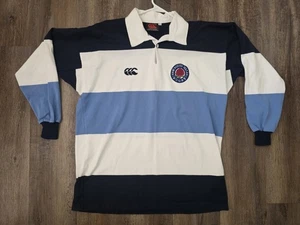 Vintage 1990's New South Wales Rugby Polo Jersey Men's L Striped Blue - Picture 1 of 9