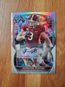 2022 Bowman Chrome U 1st Jermaine Burton Silver Refractor Auto 258/499 #62 - Bild 1 von 3