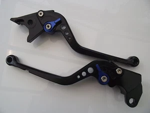KTM 990 Supermoto (08-12), CNC levers set long black & blue adjusters B33/C31 - Picture 1 of 1