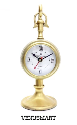 Reloj de mesa vintage hecho a mano escritorio estante reloj para mesa de estudio hogar oficina decoración Foto 1 de 4