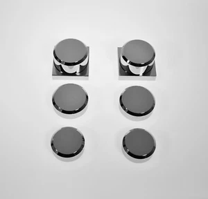 GSXR GSX-R 600 750 06-09 CHROME AXLE DRESS UP KIT CAPS PLUGS COVERS 305 PLAIN - Picture 1 of 1