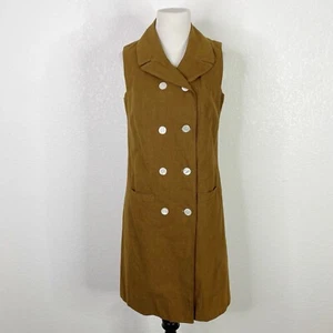Vintage John Meyers of Norwich Womens Size XS Brown Button Front Sheath Dress - Picture 1 of 9