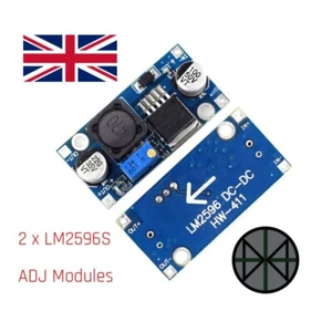 Módulo de alimentación ajustable convertidor reductor Buck ajustable 2 piezas LM2596 DC-DC - Imagen 1 de 13