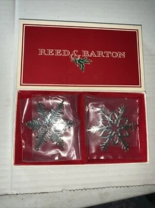 Reed & Barton Snowflakes Pair 1977 - Picture 1 of 6