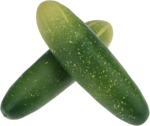 2 PCS Artificial Lifelike Green Cucumber Fake Realistic Plastic Vegetable - Picture 1 of 12