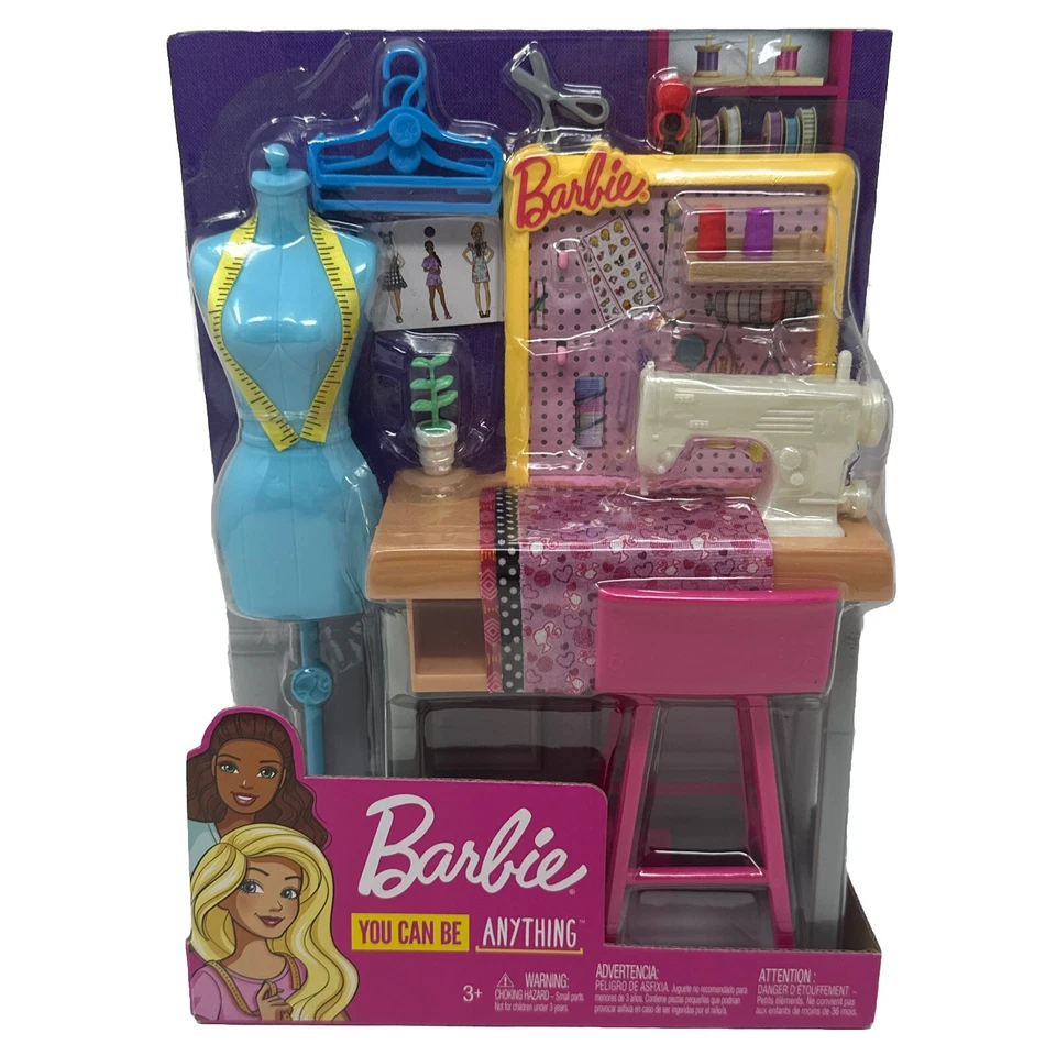 Barbie You Can Be Anything Seamstress Fashion DESIGNER Playset Mattel FXP10