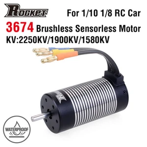 Rocket 3674 Brushless Sensorless Motor 2250KV 1900KV 1580KV für 1/8 1/10 RC Car - Bild 1 von 15