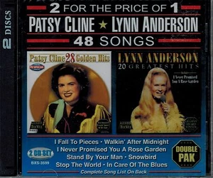 PATSY CLINE & LYNN ANDERSON - 48 SONGS - NEW SEALED 2 CD SET - Imagen 1 de 2