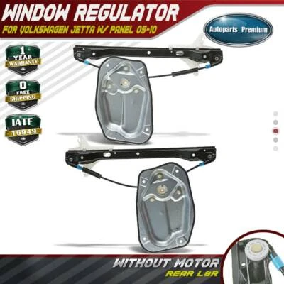 2x Regulador de ventana eléctrica sin panel sin motor para Volkswagen Jetta 05-10 trasero L+R Foto 1 de 4
