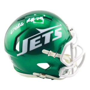 Darrelle Revis Signed New York Jets Tribute Mini Football Helmet (Beckett) - Picture 1 of 3