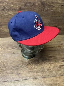 Cleveland Indians Authentic MLB On-Field Cap 59Fifty New Era Hat Size 7 1/8 - Picture 1 of 6