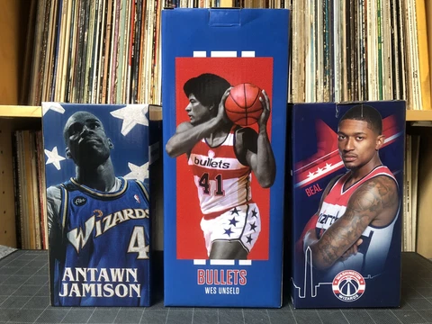 Lot (3) Antawn Jamison/Beal/Wes Unseld Washington Bullets/Wizards SGA Bobblehead Cover