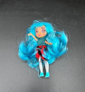 Hairmazing Small Dolls Fairy 4” Teal Blue Long Hair Toy Figure - Picture 1 of 10