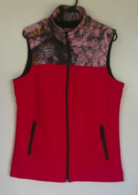 RED RANCH Women's Full Zip Warm Pink Vest Large - Image 1 of 4