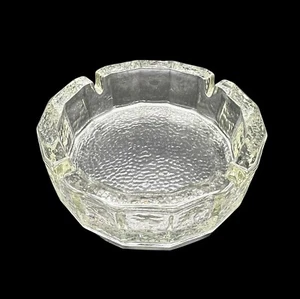 Posacenere vintage BLENKO trasparente 6” vetro grana ciottoli pesante ottimo - Foto 1 di 6